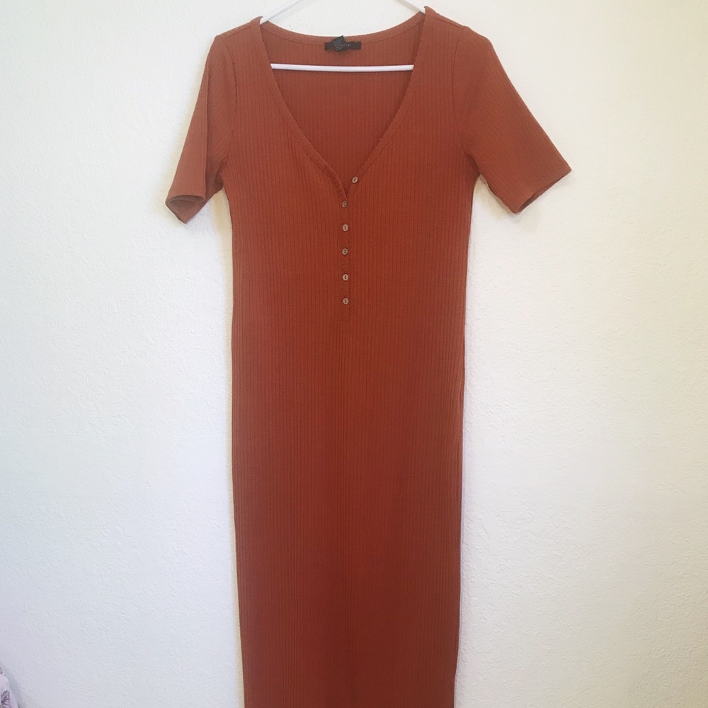 NWOT Forever 21 Burnt Orange Midi Dress